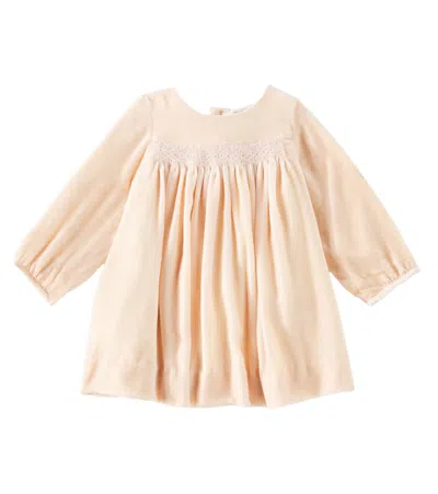 Bonpoint Baby Felicie Smocked Dress In Pink