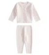 Bonpoint Baby Gavina Sweater And Sweatpants In Pink