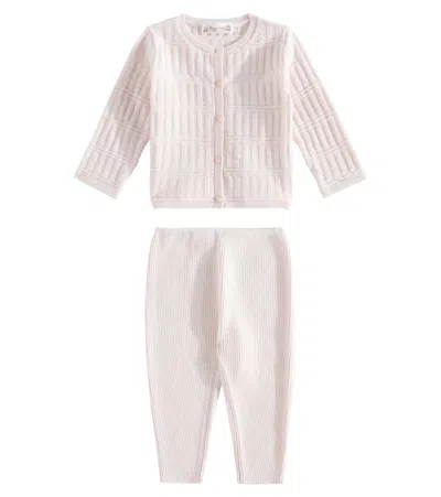 Bonpoint Baby Gavina Sweater And Sweatpants In Pink