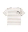 Bonpoint Baby Gaye Striped Cotton Jersey T-shirt In Beige