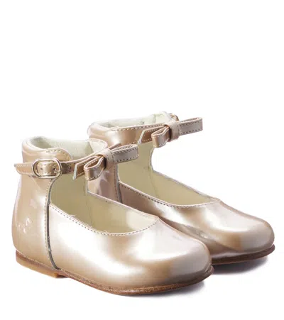 Bonpoint Baby Gia Leather Ballet Flats In Neutral