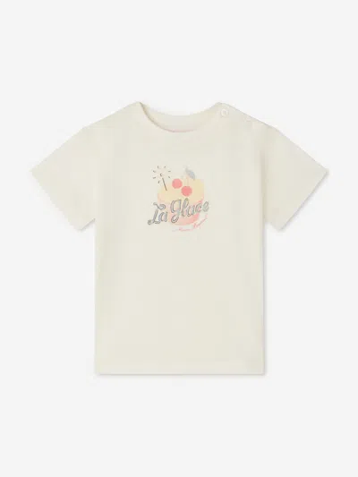 Bonpoint Kids'  Baby Girls Dom T-shirt In Ivory