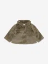 BONPOINT BABY GIRLS FAUX FUR JACKET ION 12 MTHS BROWN