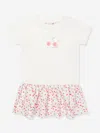 Bonpoint White Casual Dress For Girl With Cherries In White
