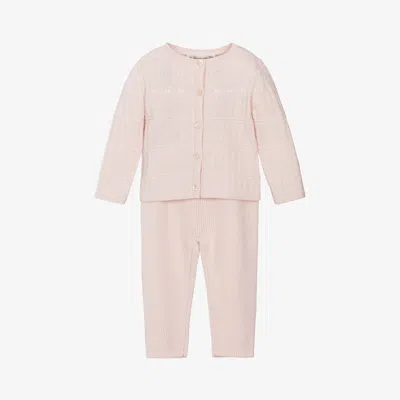Bonpoint Baby Girls Pink Wool Knit Trouser Set