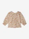 Bonpoint Cotton Blend Blouse With Floral Pattern In Multicoloured