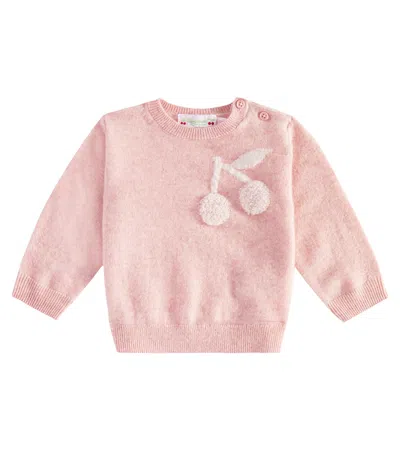 Bonpoint Baby Jacquard Cashmere Sweater In Pink