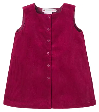 Bonpoint Baby Jacquine Cotton Corduroy Dress In Pink