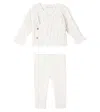 Bonpoint Baby Jalina Sweater And Pants Set In White