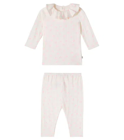 Bonpoint Baby Jelsia Cotton Sweater And Leggings Set In White