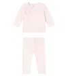 Bonpoint Baby Julia Set Of Cotton Sweater And Pants In Neutral