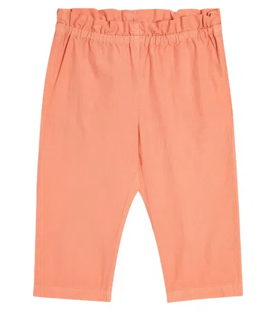 Bonpoint Baby Luciole Cotton Pants In Pink