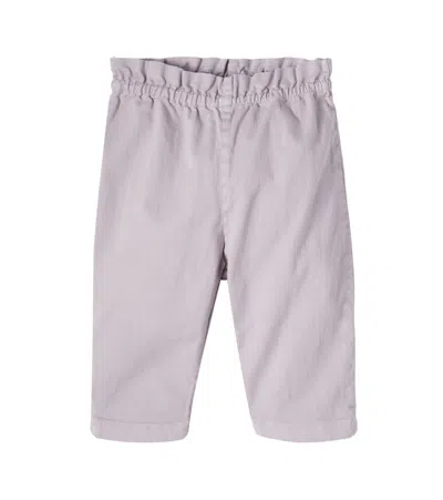 Bonpoint Baby Luciole Cotton Twill Pants In Gray