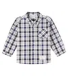 Bonpoint Baby Malo Checked Cotton Shirt In Blue