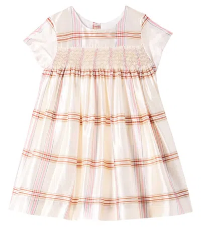 Bonpoint Baby Maruska Floral Smocked Silk Dress In Multi