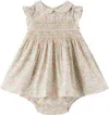 Bonpoint Baby Multicolor Eleanore Smocked Dress & Bloomers Set In 523b Fl Make Up