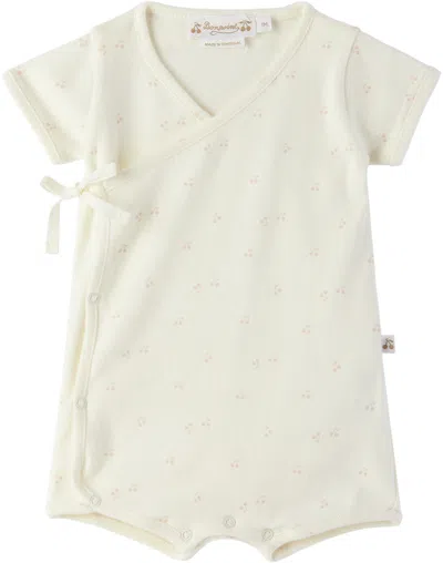 Bonpoint Kids' Baby Off-white Camomille Jumpsuit In 620a Im Rose