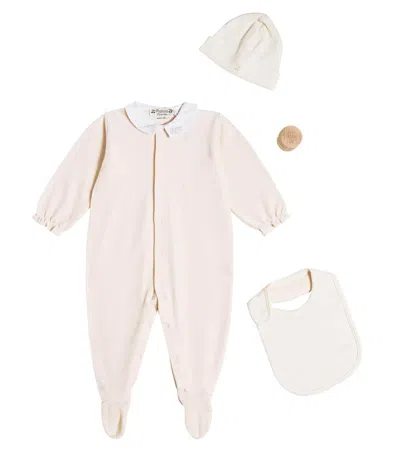 Bonpoint Baby Onesie, Hat And Bib Set In Pink