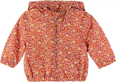 Bonpoint Baby Red Alana Hooded Rain Coat In 651b Imp Pavot