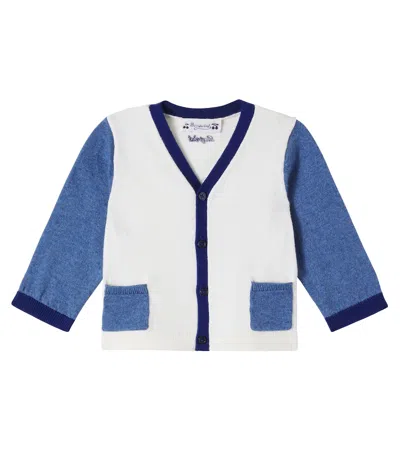 Bonpoint Baby Tahiel Cotton And Cashmere Cardigan In White