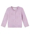 Bonpoint Baby Teyana Cotton And Cashmere Cardigan In Purple
