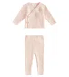 Bonpoint Baby Théva Alpaca Cardigan And Pants Set In Pink