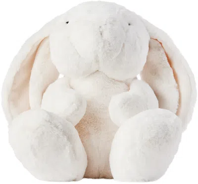 Bonpoint Baby White Signature Bunny Plush Toy In 002 Blanc Lait