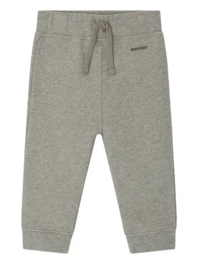 Bonpoint Babies' Bambo Drawstring-waistband Joggers In Gray