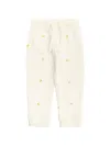 Bonpoint Bambo Embroidered Drawstring Track Pants In Neutral