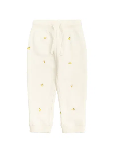 Bonpoint Babies' Bambo Embroidered Drawstring Track Pants In Neutral