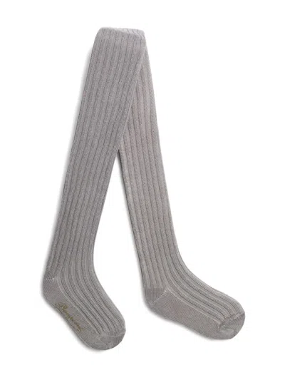 Bonpoint Babies' Banny Ribbed Tights In Grey