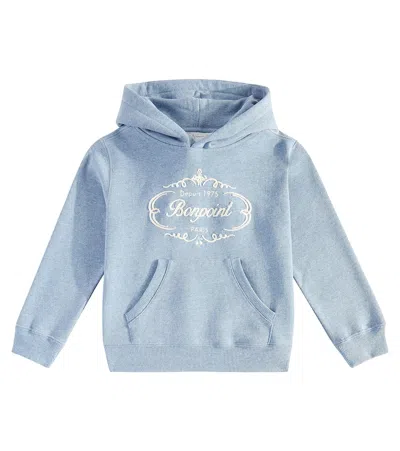 Bonpoint Kids' Barack Cotton-blend Hoodie In Blue