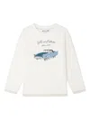 Bonpoint Car-print Long-sleeve T-shirt In White