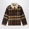 Bonpoint Baxter Khaki Checked Jacket