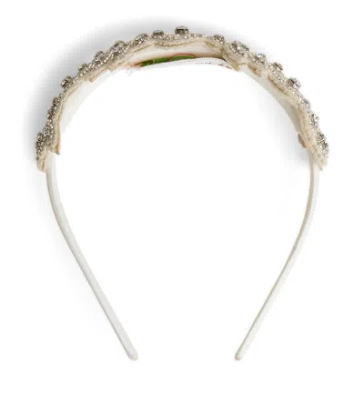 Bonpoint Kids'  Beaded Headband In Ivory