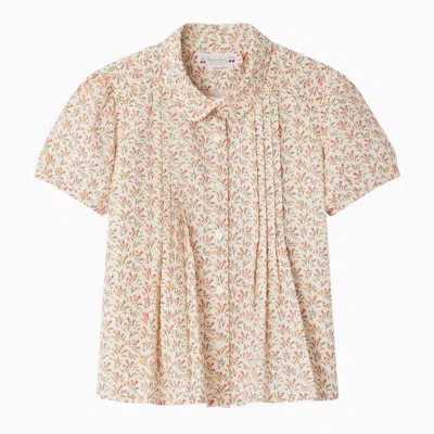 Bonpoint Beige Fiammetta Blouse With Floral Print In Neutral