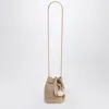 Bonpoint Jessika Drawstring Pom-pom Bucket Bag In Nude