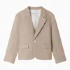 BONPOINT BEIGE SINGLE-BREASTED ARISTIDE JACKET IN LINEN BLEND