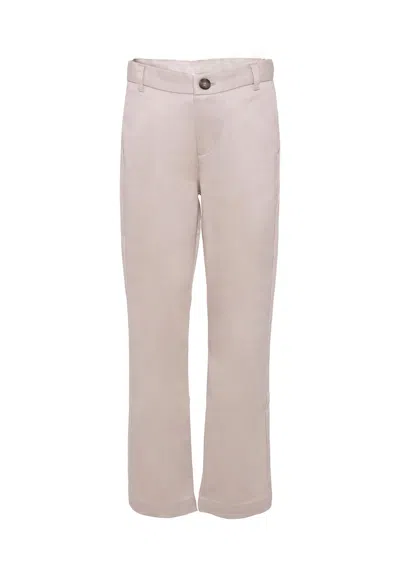 Bonpoint Kids' Beige Trousers For Boy With Logo In Pink