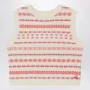 Bonpoint Beige Wool Vest With Jacquard Pattern