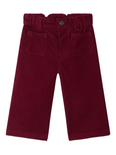 Bonpoint Babies' Bellino Corduroy Patch-pocket Trousers In Brown