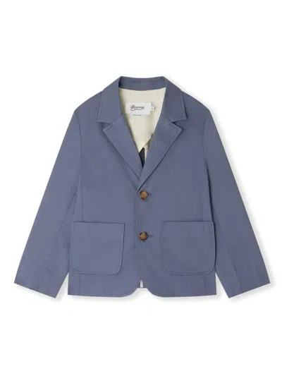 Bonpoint Kids' Benjamin Cotton Blazer In Blue