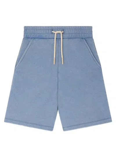 Bonpoint Kids' Egon Cotton Fleece Bermudas In Blue
