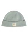 Bonpoint Benny Ribbed Wool Beanie With Logo Patch In Blue