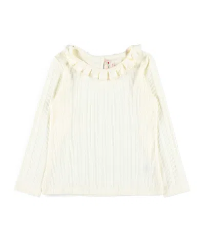 Bonpoint Kids' Bess Ruffled-trim T-shirt In White