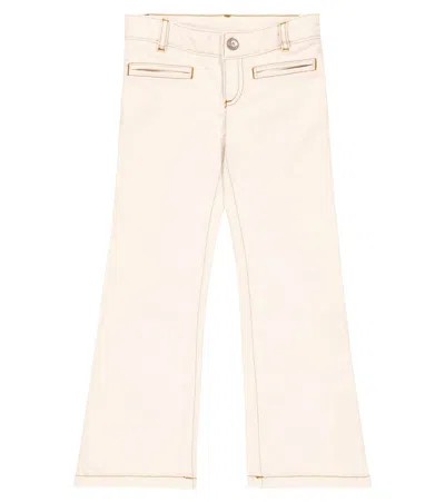 Bonpoint Kids' Bestie Flared Jeans In Ecru