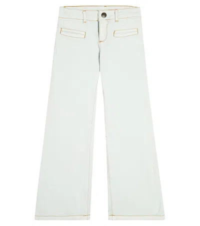 Bonpoint Kids' Bestie Mid-rise Flared Jeans In Blue