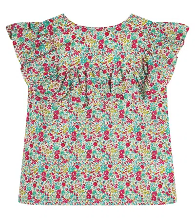 Bonpoint Kids' Bianca Floral Cotton Top In Multicolor