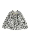 Bonpoint Biancarosa Floral Liberty Cotton Blouse In Black