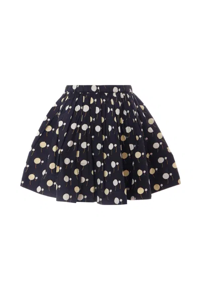 Bonpoint Kids' Black Skirt For Girl With Cherry
